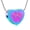 Rainbow, variant on Stainless Steel Paw Print Heart Cremation Urn Pendant Pet Memory Necklace for Dog Cat Cremation Ashes Keepsake Memorial Jewelry