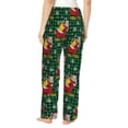 thumbnail image 3 of Picia Vintage Santa Skiing Green Plaid Womens Soft Woven Cotton Elastic Waistband Sleep Pajama Pant Lounge Sleep Pant With Pockets And Drawstring-Medium, 3 of 9