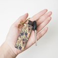 thumbnail image 4 of Wukai Floral With Birds Print Leather Car Keychain, Universal Key Fob Keychain, Leather Key Chain Holder for Men and Women,360 Degree Rotatable, 4 of 5