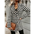 thumbnail image 6 of Joau Blazers for Women Business Casual Double Breasted Long Sleeve Open Front Lapel Collar Work Office Suit Jackets Winter Blazers for Women, 6 of 9