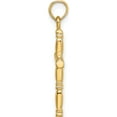 thumbnail image 2 of 14K 3-D Polished Cross Charm Yellow Gold Material Alluring Sparkle-worthy Elegant A classic choice for celebrating love and achievement, 2 of 4
