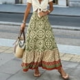thumbnail image 2 of Women High Waist Pleated Skirt Midi Swing Skirt With Pockets Vacation Holiday Female Dailywear, 2 of 8