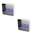 thumbnail image 4 of Wosthever Reloj despertador Digital LED para Hotel en casa, proyector de detección de luz automático ajustable, relojes de Radio, brillo ajustable tipo Luz azul tipo 1 2piezas Wosthever CBP441912, 4 of 6