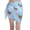 thumbnail image 2 of Disketp Corgi Dog Women Swimsuit Cover Up Short Chiffon Summer Beach Sarong Bikini Wrap Skirt Bathing Suit, 2 of 7