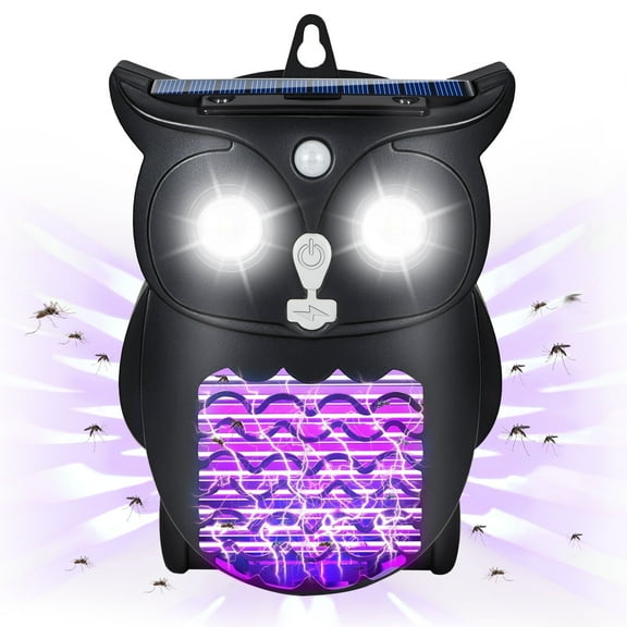 JahyElec Solar Bug Zapper, Infrared high-sensitivity camera Insect Electrocution Device Waterproof Indoor and Outdoor Use Kills Flying Insects