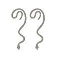 thumbnail image 1 of Pendientes de puño de serpiente punk, puño de oreja de serpiente sin perforar, pendientes de clip de envoltura de cobra punk, pendientes de oruga con personalidad, joyería para, 1 of 5