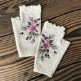 thumbnail image 1 of Guantes cálidos bordados para mujer de otoño e invierno, guantes de punto con flores para adultos, guantes bordados, 1 of 4