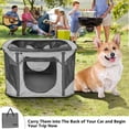 thumbnail image 5 of Foldable Pet Playpen Portable Puppy Exercise Pen Collapsible Kennel Octagon Tent for  Dog Rabbit Hamster Medium Gray, 5 of 8
