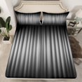 thumbnail image 2 of Manfei Black Gray Full Size Sheets, Neon Gradient Stripe Bed Sheets, Modern Abstract Geometric Sheet Sets, Breathable Home Decor 4pcs, 2 of 7