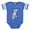 Royal Blue, variant on CafePress - FIN Cockatoo - Cute Infant Baby Football Bodysuit
