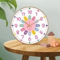 thumbnail image 4 of Tnobhg Colorful Silent Wall Clock Bedroom Classroom Playroom Teach Time Telling Skills Clock for Kids Room Decor, 4 of 8