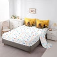 thumbnail image 5 of jejeloiu Wild Capybara 7 Pieces Bedding Comforter Set,Rustic Daisy Flower Full Bedding Set,Country Floral Fitted Sheet Flat Sheet For Teens,Breathable Home Decor Reversible, 5 of 8