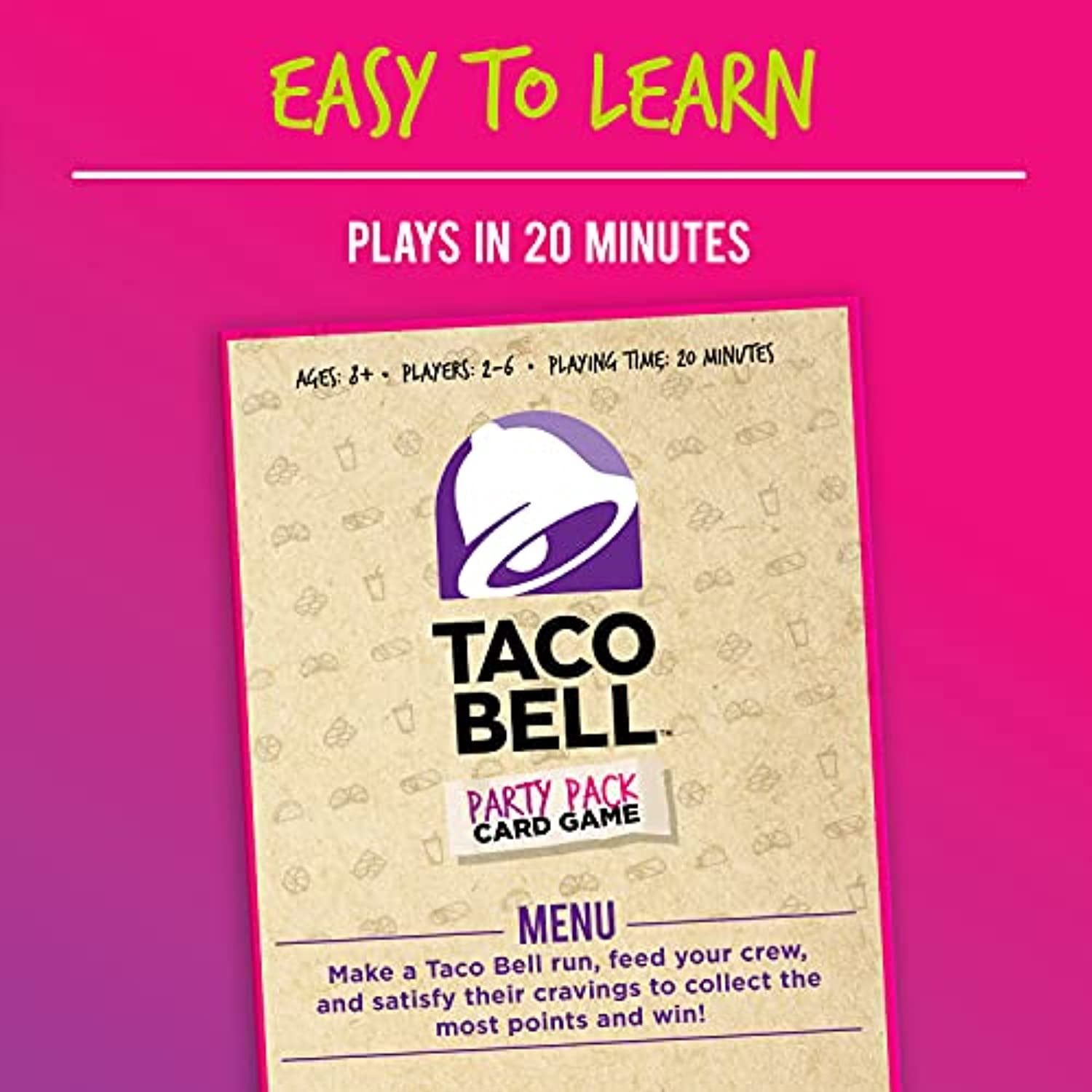 Taco Bell Party Pack Card Game
