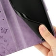 thumbnail image 5 of For Xiaomi 14 Case Wallet Card Slots Leather Phone Cover Butterfly Pattern - Light Purple, 5 of 5