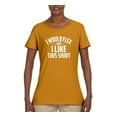 thumbnail image 2 of Wild Bobby, I Would Flex But I Like This Shirt, Gym/Workout, Women Graphic Tee, Gold, Large, 2 of 4