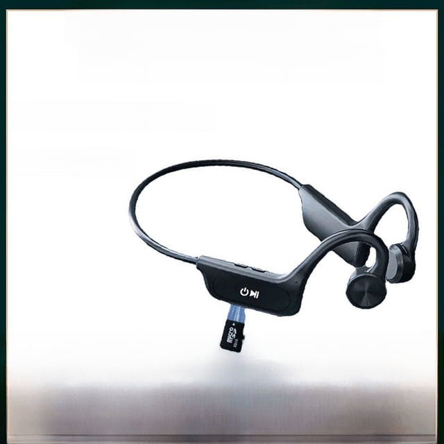 Auriculares inalámbricos Bluetooth con conducción ósea que no entran en el oído, con tarjeta de memoria, deportivos, resistentes al agua, para iOS y Android