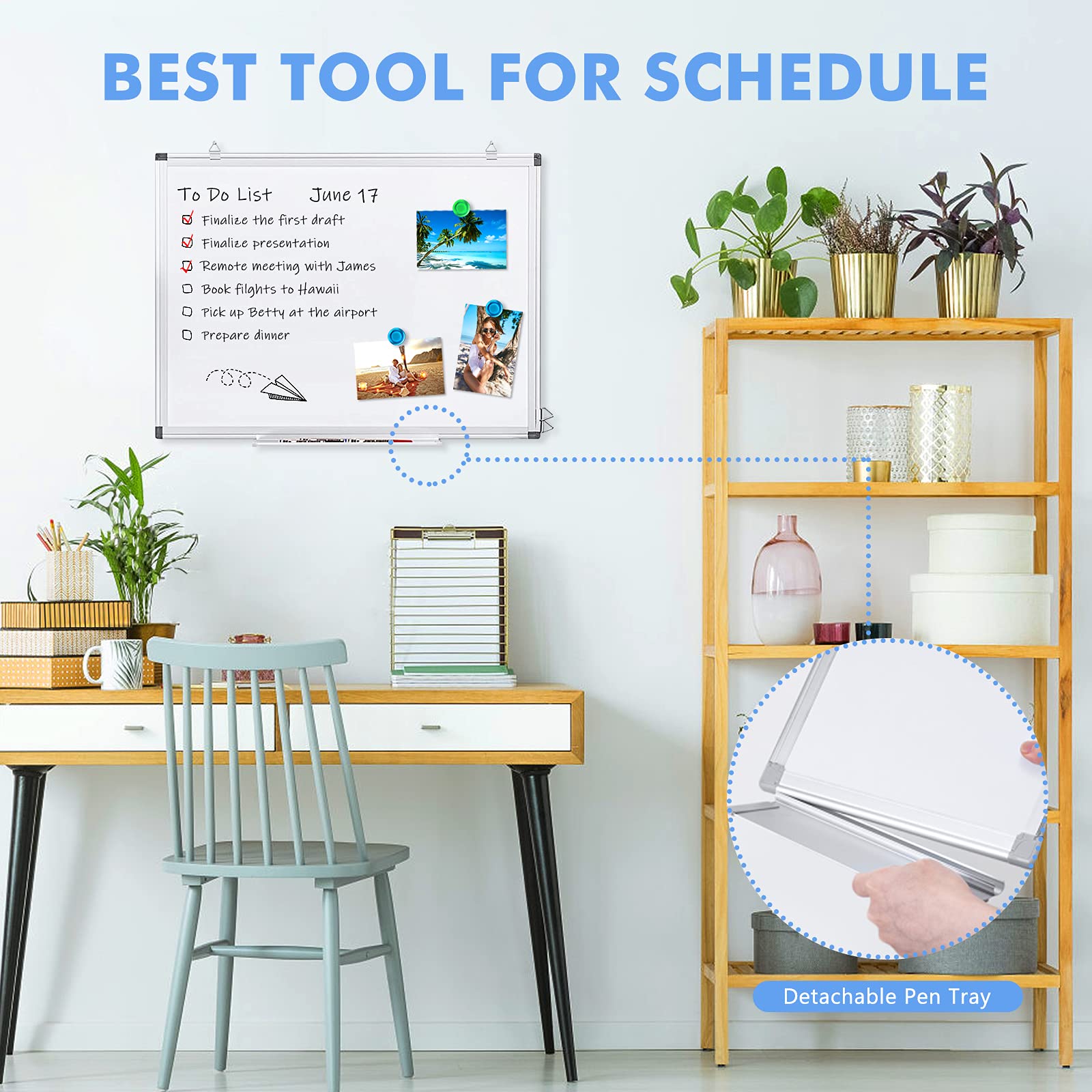 Maxtek 24x18 Inch Magnetic Whiteboard With Aluminum Frame photo 8