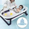 thumbnail image 3 of ANJORALA Foldable Baby Bath Tub with Toys, Portable Newborn Infant Bathtub, Blue+Net, 3 of 11