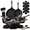 18 Pcs Black, variant on Carote 18-Piece Nonstick Pots and Pans, Granite Cookware Set with Kitchen Utensils, Brown