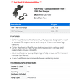 thumbnail image 2 of Fuel Pump - Compatible with 1984 - 1988 Ford Ranger 1985 1986 1987, 2 of 2