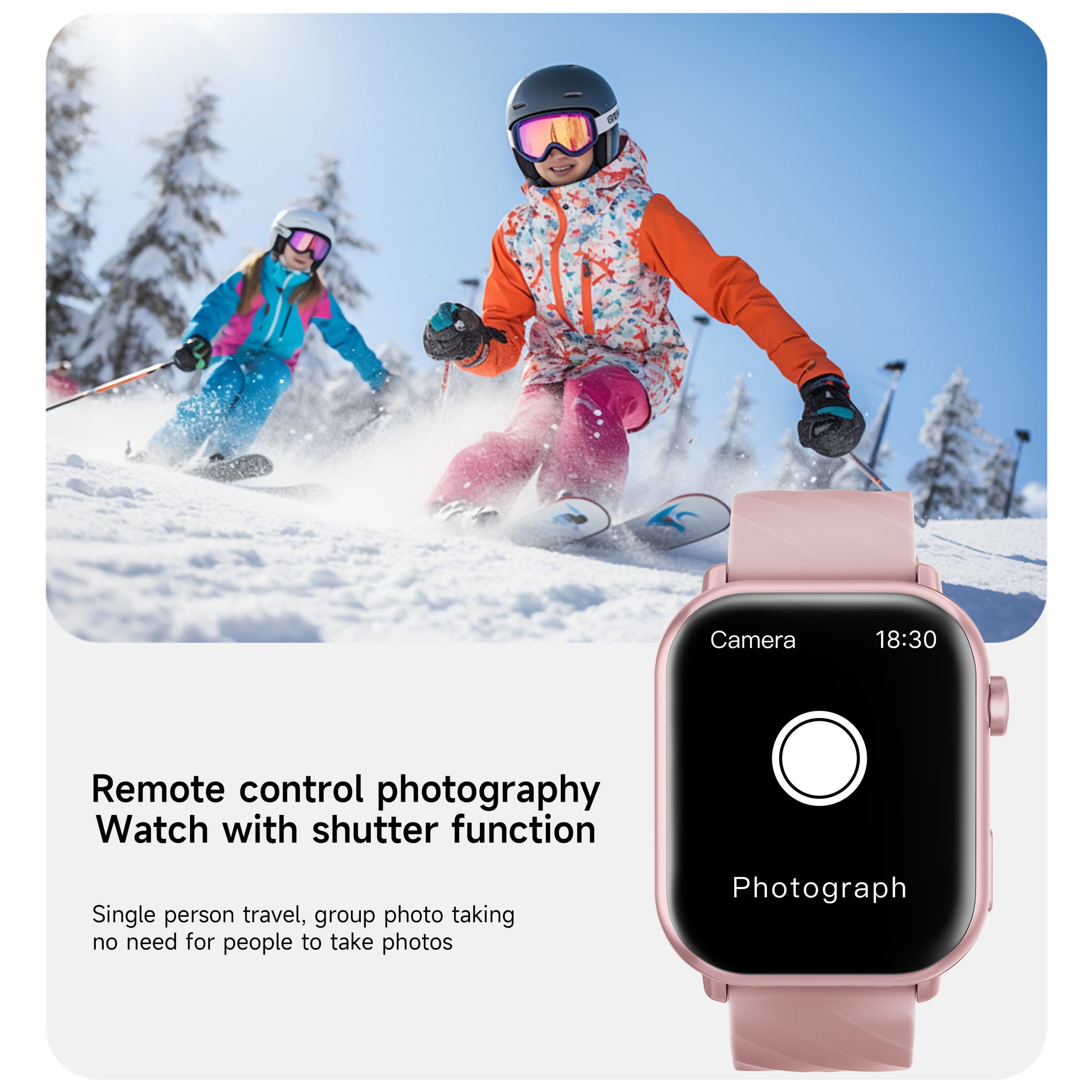 FITORA New 1.83"HD Screen Men Women Smart Watch 2026, with Bluetooth Call Answer Multi-Sports Modes 1000mAh 10 Days Battery Life Compatible with Android and iPhone-White
