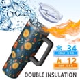 thumbnail image 5 of 40oz Pioneer Flower Floral Print Pattern Insulated Tumbler with Handle, BPA-Free Leak Proof Lid and Straws, Double Wall Vacuum, Hot 12h/Cold 34h, 5 of 6
