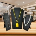 thumbnail image 3 of Shop Display Necklace Bust Lint Fabric Sturdy Base Accessory for Merchandising, 3 of 18
