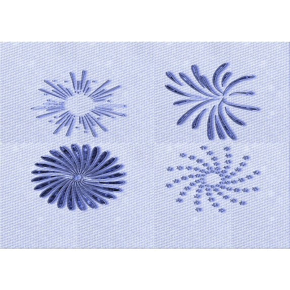 Ahgly Company Machine Washable Indoor Rectangle Transitional Lavender Blue Area Rugs, 5' x 7'