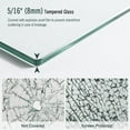 thumbnail image 5 of Bathtub Sliding Door, 60"W x 56"H Tub Shower Door, Bathtub Door, Bathtub Glass Door, Bathtub Double Sliding Door 5/16" Tempered Glass with Explosion-Proof Film Stainless Steel Brushed Silver, 5 of 9