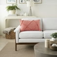 thumbnail image 3 of Mina Victory Life Styles Distressed Diamond 14" x 24" Coral Throw Pillow, 3 of 5