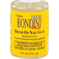 Bondini Nail Supplements Big Plus Brush On Nail Glue, 0.5 oz