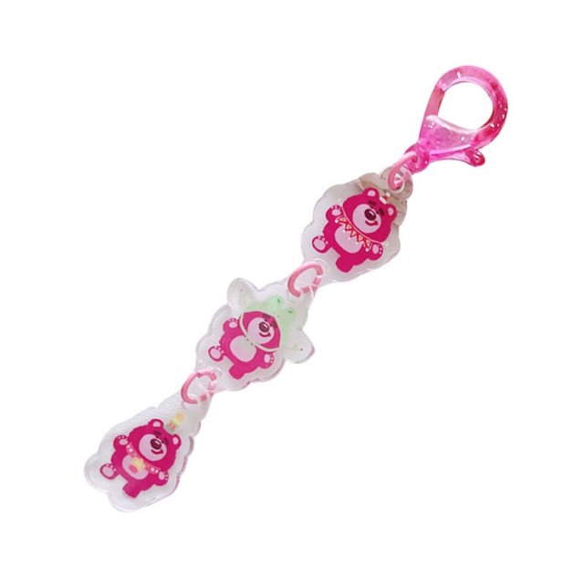 Lindo colgante de bolso con patrón encantador, colgante de llave de anime portátil brillante y vívido con gancho a presión para decoración Tipo 1 (01)