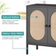 thumbnail image 4 of Historyli Gabinete de Almacenamiento de Ratán de 31.5 Pulgadas (80 cm),Estantería de 2 Niveles,Mueble Auxiliar de Cocina,Mueble de Estilo Boho como Mesita de Consola para Sala de Estar o Entrada, 4 of 8