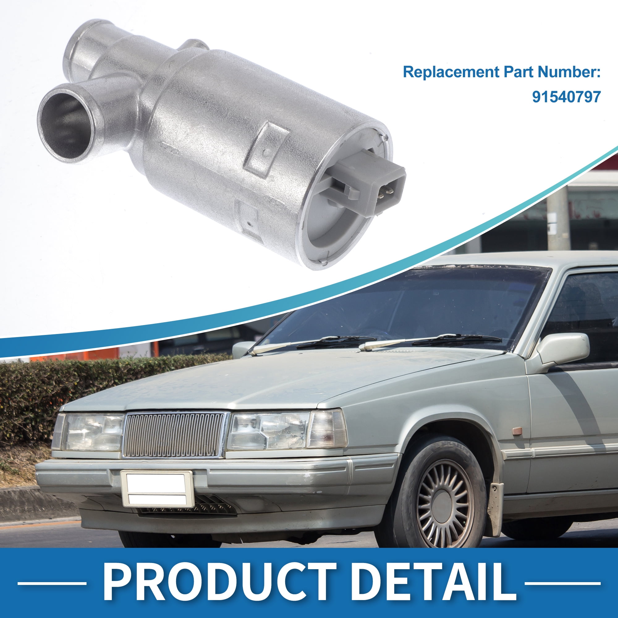 Unique Bargains Car Idle Air Control Valve for Volvo 940 1990-1998 Replace No.91540797 IACV Idle Motor Idle Air Control Valve for Stable Engine Operation