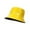 Yellow, variant on ZHENHONG Bucket Hats for Women and Men Bright Leather Color Double Fisherman's Hat Foldable Travel Hat Multicolor Optional Sun Hats