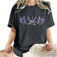 thumbnail image 5 of Cute Summer Tops for Women Over 50 Shirts for Women Trendy Y2K Crew Neck Tops Grey Clearance Deals, 5 of 7