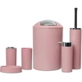 thumbnail image 3 of 6x 6 Piece Bathroom Accessory Set, Toilet Brush, Waste Bin, Soap Dish, Brush Holder Soap Dispenser, Rinse Cup, Pink, 3 of 5