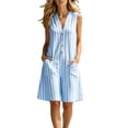 thumbnail image 3 of Sentmoon Short Overalls Solid Color Sleeveless V Neck Plus Size Jumpsuit Button Down Breathable Loose Fit Casual Rompers for Women with Pockets for Daily and Commute, 3 of 8