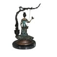 thumbnail image 2 of Girl on a swing Bronze Statue -  Size: 15"L x 8"W x 21"H., 2 of 14