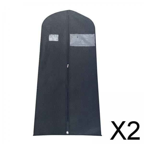 2x Bolsas de Ropa Colgantes Bolsa de Almacenamiento de Traje No Tejido Disfraces de Baile Funda de Traje Bolsa a Prueba de Polvo Engrosada Hombres Tra 2 piezas