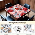 thumbnail image 6 of Mahjong Mat 31.5" x 31.5" Red Cardinal Bird Perched Among Pink Red Peonies Blue Leaves Non-Slip Noise Reduction Mahjong Tiles Table Cover for Dominoes Poker Card Board and Tile Games, 6 of 6