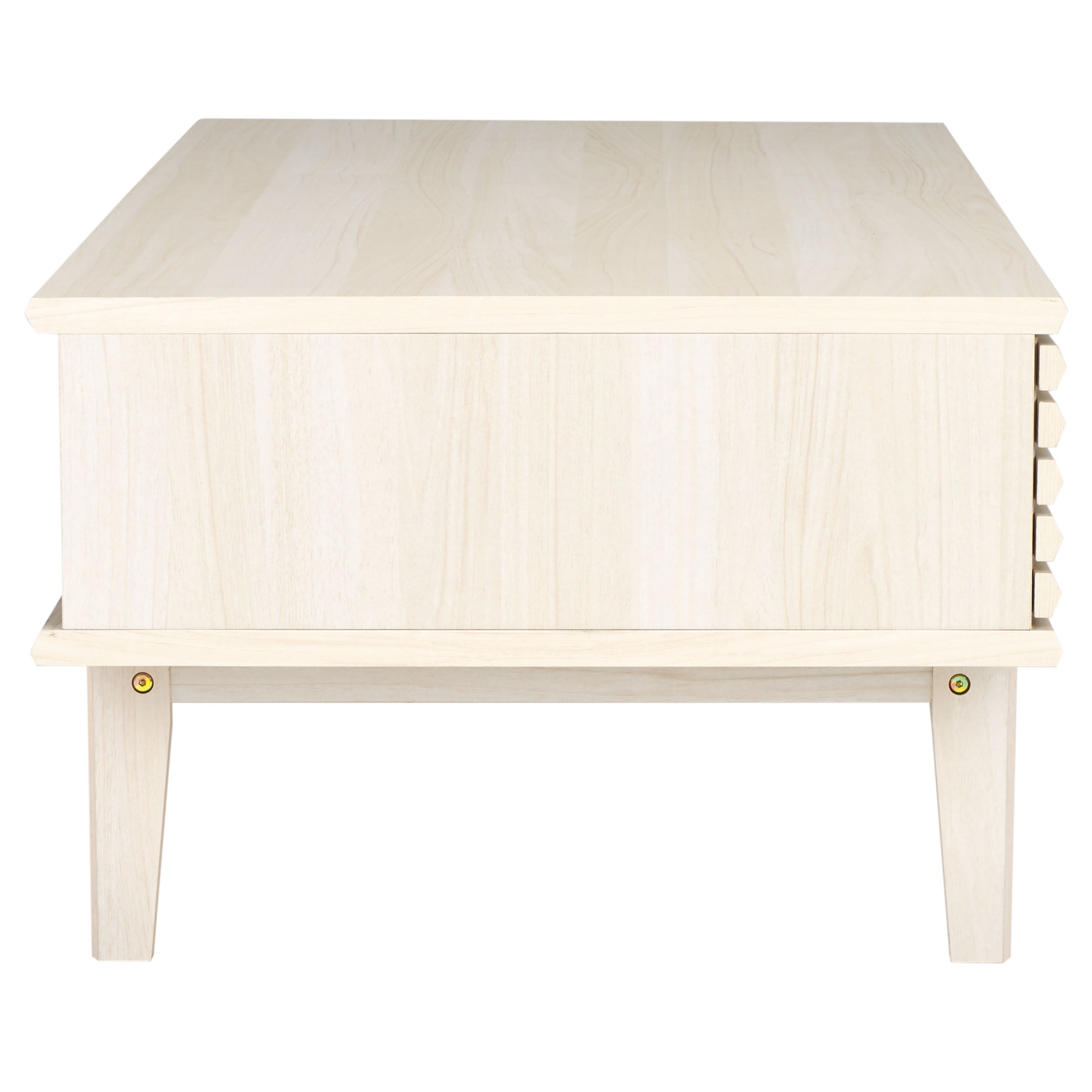 SAFAVIEH Aricia Modern 2 Door Wood Coffee Table, Bleached White