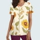 thumbnail image 1 of Fiudx Ofertas Relámpago Top de Enfermera Informal con Cuello En V y Manga Corta con Bolsillo Estampado para Mujer, 1 of 5
