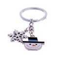 thumbnail image 1 of Cute Mini Christmas Snowman And Snowflake Design Handbag Keychain Key Ring Decorative Car Key Chain Trinket Souvenir Christmas Gift Key Pendant, 1 of 3