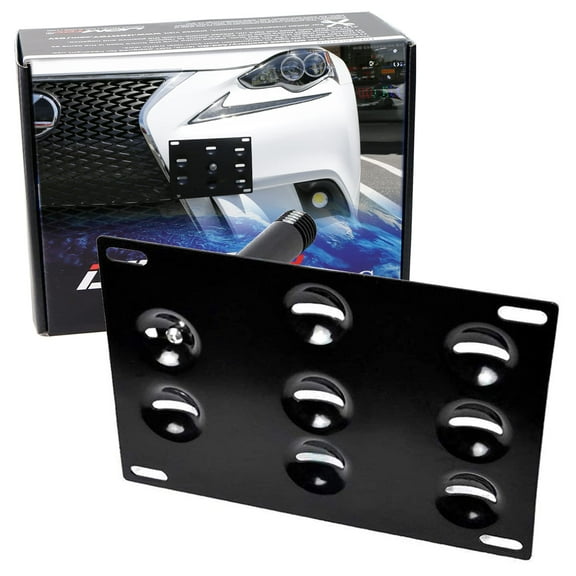 No Drill Front Bumper Tow Hook License Plate Mounting Bracket Adapter Kit For 2006-up Lexus is (Excluding 08-13 is w/F-Sport Bumper) and 11-17 CT