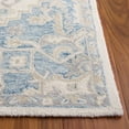 thumbnail image 5 of SAFAVIEH Micro-Loop Braylon Floral Area Rug, Ivory/Navy, 5' x 5' Square, 5 of 14