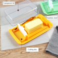 thumbnail image 4 of Caja para cortar mantequilla, recipiente para guardar queso y mantequera, color amarillo, 4 of 4