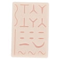 thumbnail image 2 of Coussin de Pratique de Suture, Résistant aux Nervures Réutilisable en Silicone Portable avec 19 Plaies Pré-Découpées pour Cours de Médecine pour Étudiants, 2 of 7
