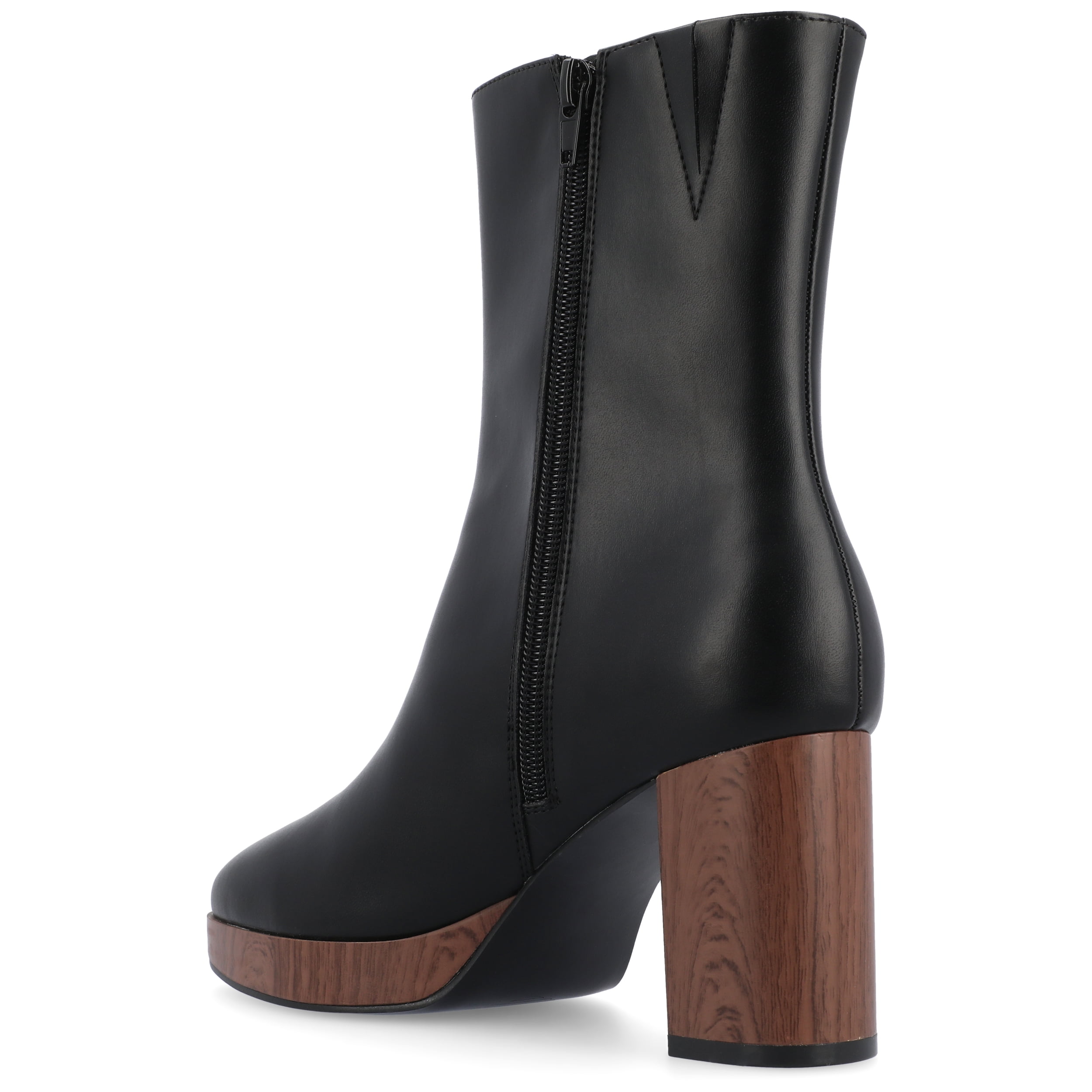Journee Womens Romer Platform Almond Toe Booties, Widths Available