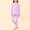 Purple, variant on Swuxness Kids Long Sleeve Tops 2-Piece Suits Crew Neck Elastic Waist Trousers Thermal Home Wear